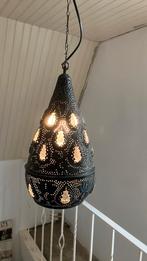 Oosterse hanglamp van metaal met kristallen stenen, Ophalen of Verzenden, Zo goed als nieuw, Metaal, Minder dan 50 cm