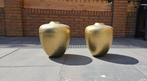 Gouden vazen 2 stuks, Overige materialen, Overige kleuren, Ophalen of Verzenden, Zo goed als nieuw
