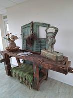 ANTIEKE OUD HOUTEN WERKBANK KEUKENMEUBEL ETC 2 BANKSCHROEVEN, Doe-het-zelf en Verbouw, Werkbanken, Ophalen, Gebruikt, 70 tot 120 cm
