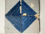 vier antieke tegels wit-blauw 'wees',, Ophalen of Verzenden