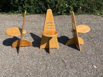 3x Lundia Lundi sit - Gijs Boelaars - jaren 80 Dutch Design beschikbaar voor biedingen