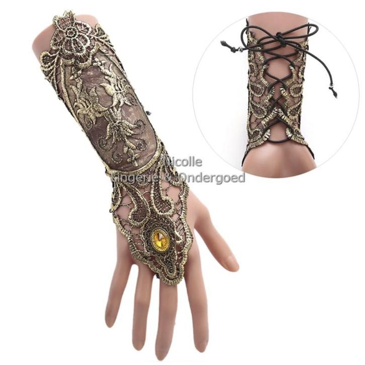 Victoriaanse Halloween Handschoenen Armband Gothic (178), Kleding | Dames, Ondergoed en Lingerie, Overige typen, Overige kleuren