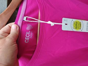 Cecil basic tshirt lange mouw cyclaam XXL beschikbaar voor biedingen