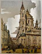 Dufex Prints van Vinzenz Morstadt - Sint-Nicolaaskerk, Praag, Antiek en Kunst, Kunst | Etsen en Gravures, Ophalen of Verzenden