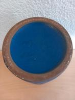 Vaas Studio Fritz van Daalen W Germany 20 cm, Gebruikt, Blauw, Aardewerk of Porselein, Ophalen of Verzenden