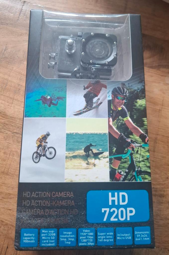 Nieuwe Grundig HD 720P Action Camera, Audio, Tv en Foto, Actiecamera's, Nieuw, Overige merken, Ophalen of Verzenden