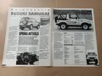 Test (uit oud tijdschrift) Suzuki SJ/ Samurai (1987), Verzamelen, Auto's, Gebruikt, Verzenden