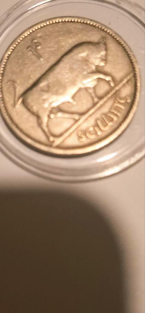 Ierse 2 Schilling Munt - 1951, Postzegels en Munten, Munten | Europa | Niet-Euromunten, Losse munt, Overige landen, Ophalen of Verzenden