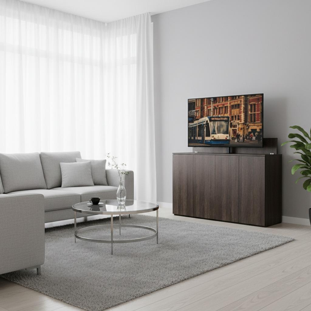 TV Lift Meubel Bloemendaal - 32 t/m 75 inch - v.a. € 2650,-, Huis en Inrichting, Kasten | Televisiemeubels, Nieuw, Minder dan 100 cm
