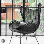 HK Living rotan egg chair, Ophalen, Zo goed als nieuw, Zwart, Eén