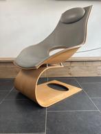 Carl Hansen Dream Chair, eiken, lichtgrijs leder, Carl Hansen, Ophalen of Verzenden, Zo goed als nieuw, Nvt