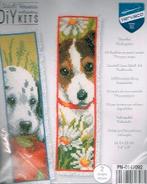 Cado vervaco borduurpakket, set van 2 boekenleggers, hondjes, Hobby en Vrije tijd, Borduren en Borduurmachines, Ophalen of Verzenden