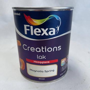 Flexa Creations Lak Verf Magnolia Spring Wit Hoogglans 750ml beschikbaar voor biedingen
