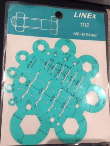 Linex 1112  bout / moer sjabloon  standardgraph  nieuw beschikbaar voor biedingen