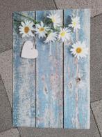Deurmat hartje bloemen blauw wit 40x60, Ophalen of Verzenden, Nieuw