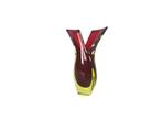 Murano Sommerso - Flavio Poli - rood - geel - 'teardrop', Ophalen of Verzenden
