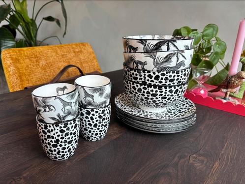 Jungle Loft - Action - Servies, Huis en Inrichting, Keuken | Servies, Zo goed als nieuw, Kom(men), Overige stijlen, Aardewerk