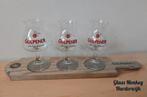 Gulpener proefglazen met houten serveerplank., Ophalen of Verzenden, Nieuw, Glas of Glazen, Gulpener