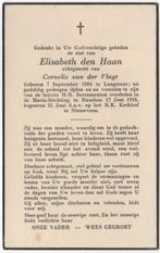 Elisabeth den Haan 1884 Langeraar + 1952 Haarlem, 67 jr, Verzenden, Bidprentje