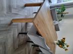 massief eikenhout tafel, Huis en Inrichting, Tafels | Eettafels, Ophalen, Gebruikt, Eikenhout, 200 cm of meer