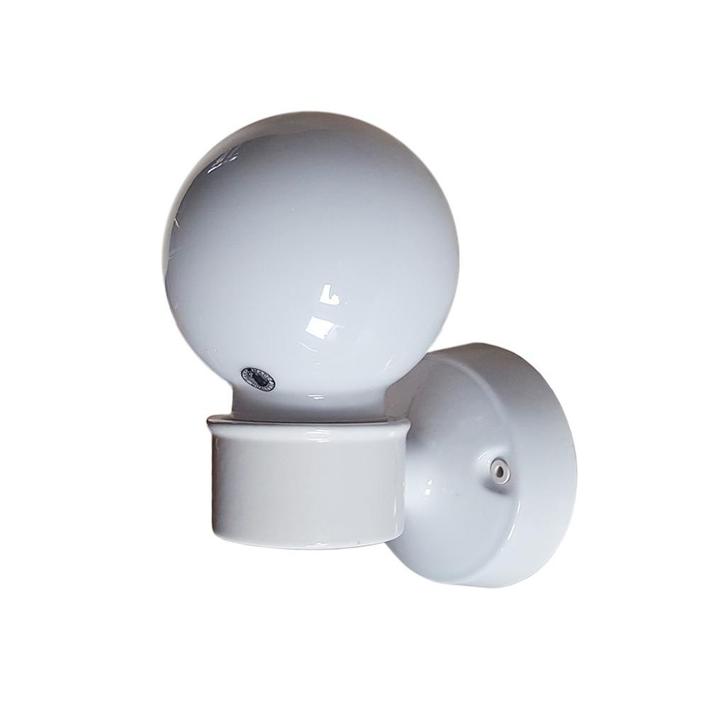 Ikea VITEMÖLLA wandlamp / badkamerlamp - porselein, Huis en Inrichting, Lampen | Wandlampen, Gebruikt, Glas, Overige materialen