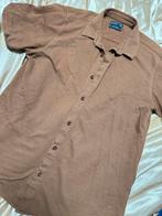 Heren Overhemd Maat L - Warme Stof, Kleding | Heren, Overhemden, Ophalen of Verzenden, Gedragen, Bruin, Halswijdte 41/42 (L)