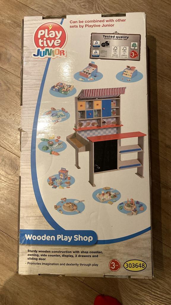 Houten Speelgoed Winkeltje - Playtive Junior, Kinderen en Baby's, Speelgoed | Speelkeukens, Nieuw, Speelkeuken, Hout, Ophalen of Verzenden