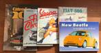 Autoboeken Citroën, Beetle, Fiat 500 en de Vespa, Ophalen of Verzenden, Zo goed als nieuw