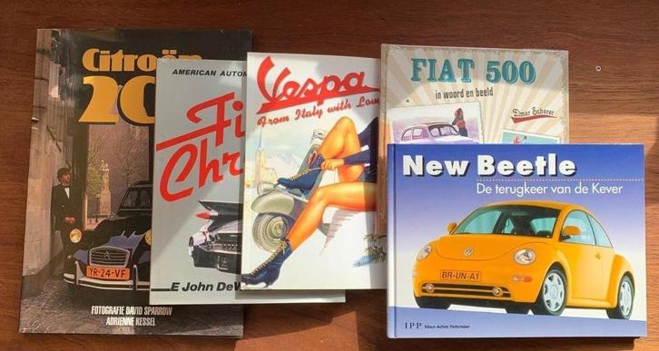 Autoboeken Citroën, Beetle, Fiat 500 en de Vespa, Boeken, Auto's | Boeken, Zo goed als nieuw, Ophalen of Verzenden