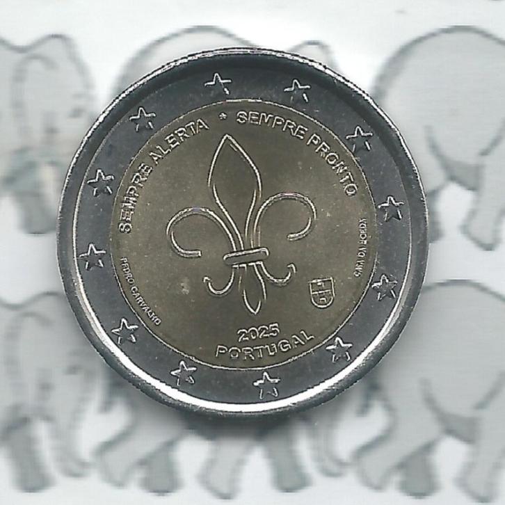 Portugal 2 euro 2025 (34e) "Scouts en jeugdbeweging", Postzegels en Munten, Munten | Europa | Euromunten, Losse munt, 2 euro, Portugal
