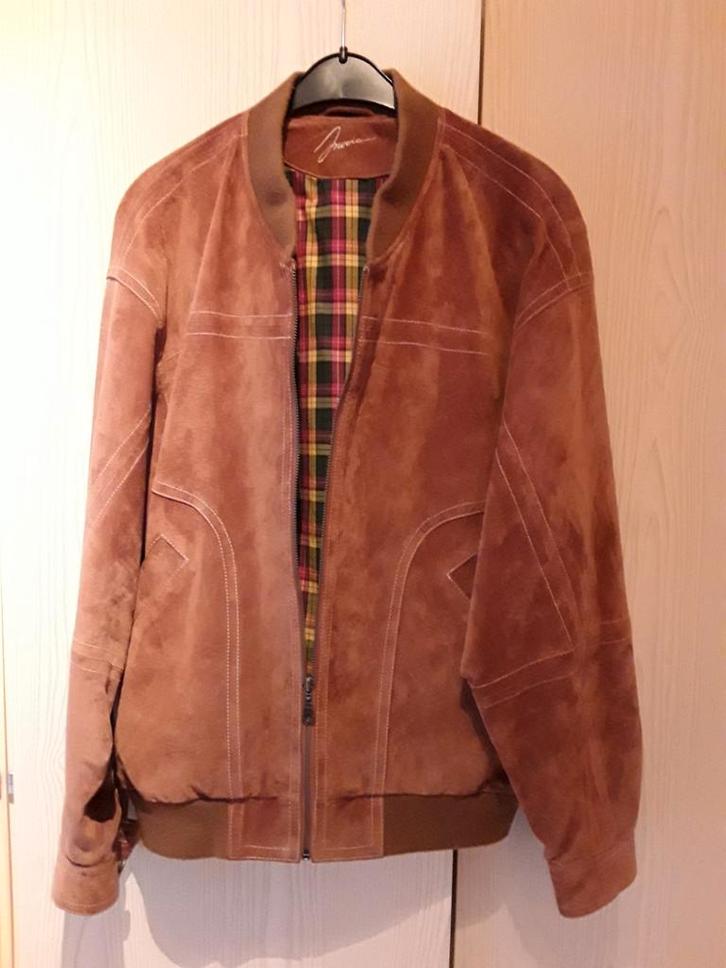 Prachtig suède jack maat M, Kleding | Heren, Jassen | Winter, Zo goed als nieuw, Maat 48/50 (M), Bruin, Ophalen