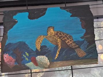 Schilderij Schildpad - Turtle beschikbaar voor biedingen