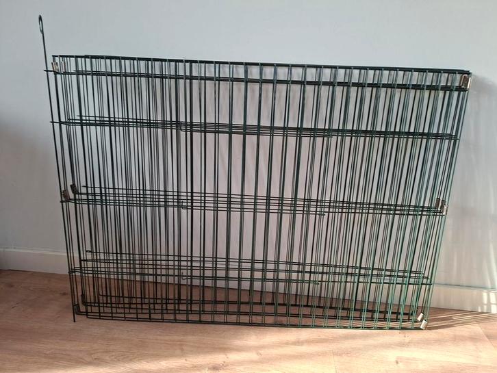 Konijnenren / Dierenren - 6 panelen, Tuin en Terras, Tuinhekken en Hekwerk, Zo goed als nieuw, Overige typen, IJzer, Ophalen