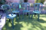 4 Groene tuinstoelen met kussen, Ophalen, Zo goed als nieuw, Kunststof, Stapelbaar
