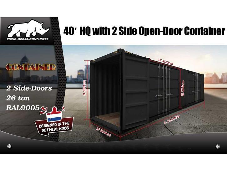 Rhino-Cross-Containers - 40ft High Cube zwart - Zeecontainer, Zakelijke goederen, Machines en Bouw | Keten en Containers