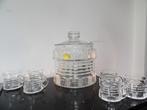 Art Deco grote Bowl + Glazen, Duits Kristal
