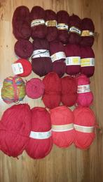 Rood/Bordo tinten garen, Hobby en Vrije tijd, Breien en Haken, Ophalen of Verzenden, Zo goed als nieuw, Breien of Haken, Wol of Garen