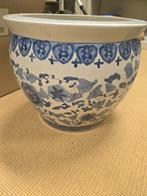 Blauw aardewerk overpot, Antiek en Kunst, Ophalen of Verzenden