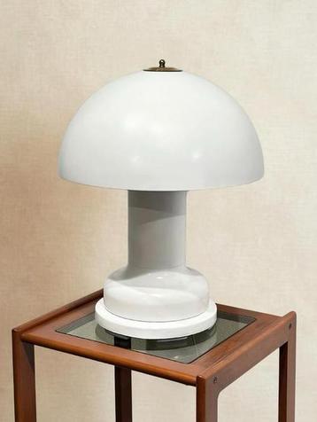 XL Italiaanse Vintage Witte Mushroom Lamp beschikbaar voor biedingen