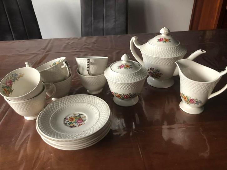 Spode’s Mansard theeservies – 15-delig vintage porselein, Antiek en Kunst, Antiek | Servies compleet, Ophalen