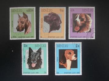 LAOS 1987; serie HONDEN beschikbaar voor biedingen