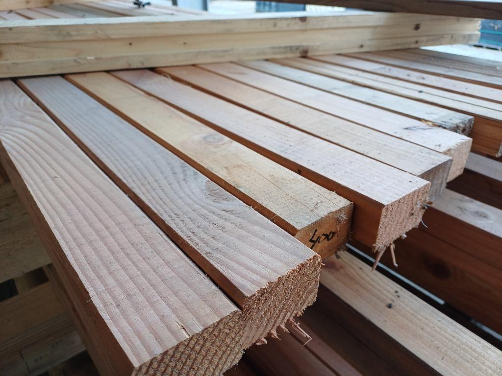 PARTIJ VAN 12 STUKS 2E soort DOUGLAS BALKJES 40X60X2000MM, Doe-het-zelf en Verbouw, Hout en Planken, Ophalen, 25 tot 50 mm, Nieuw