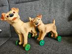 2 x Fox Terrier uit de jaren zestig van plastic, Antiek en Kunst, Ophalen of Verzenden