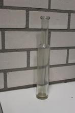 Smalle glazen vaas 35 cm hoog, Minder dan 50 cm, Glas, Gebruikt, Ophalen of Verzenden