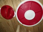 te koop tupperware chocoladefondue set, Huis en Inrichting, Keuken | Tupperware, Ophalen, Zo goed als nieuw, Rood, Overige typen