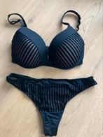 Hunkemöller Pia 75d en string m, Hunkemöller, Setje, Zwart, Verzenden