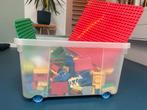 Grote bak duplo inclusief grondplaten, dieren en poppetjes, Ophalen, Gebruikt