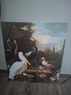 Canvas Het Drijvend Veertje - Melchior d'Hondecoeter, Ophalen