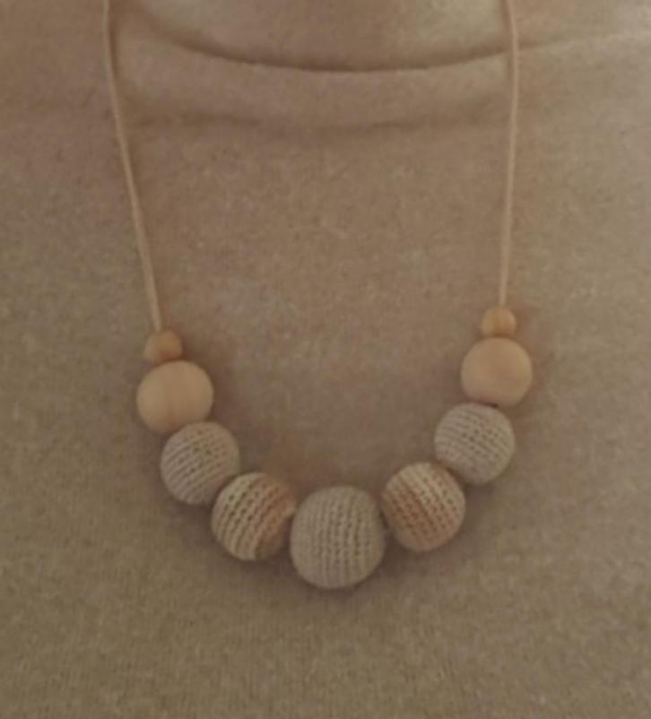 Ketting met gehaakte kralen, Sieraden, Tassen en Uiterlijk, Kettingen, Nieuw, Overige materialen, Verzenden