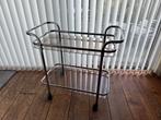 Serveerwagen, Huis en Inrichting, Tafels | Bijzettafels, Ophalen, Minder dan 55 cm, Metaal of Aluminium, Zo goed als nieuw